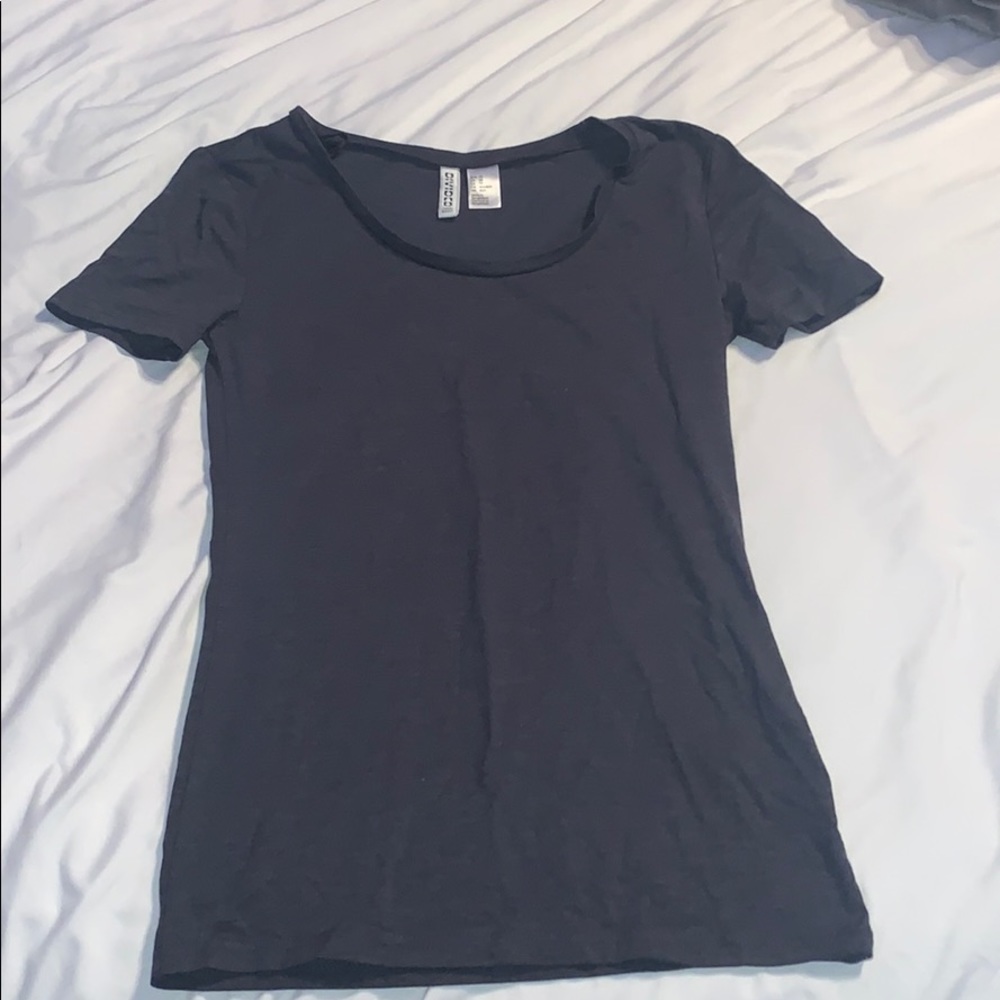 Dark Gray Scoop-Neck Shirt